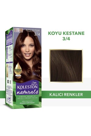 Koleston Naturals Saç Boyası 3-4 Koyu Kestane - 1