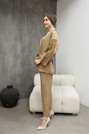 Kollu dantel detaylı kimono - Fors Butik