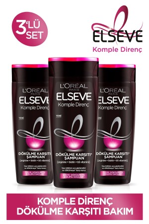 Komple Direnç Dökülme Karşıtı Şampuan 360 ml 3'lü Set - Elseve