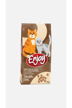 Komplettes und ausgewogenes Katzenfutter mit Huhn für ausgewachsene Katzen 10 kg MASKOTPET-ENJOY10KG - 1