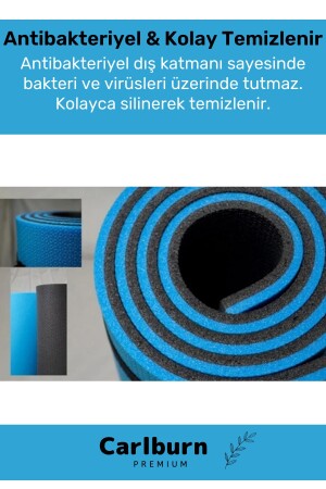 Konfor Modeli Çift Taraflı Kaymaz Silinebilir Antibakteriyel Pilates Meditasyon Minderi 16 mm Mat - 6