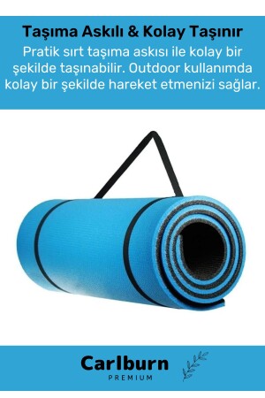 Konfor Modeli Çift Taraflı Kaymaz Silinebilir Antibakteriyel Pilates Meditasyon Minderi 16 mm Mat - 2