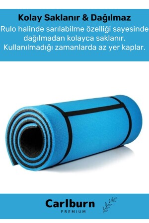 Konfor Modeli Çift Taraflı Kaymaz Silinebilir Antibakteriyel Pilates Meditasyon Minderi 16 mm Mat - 5