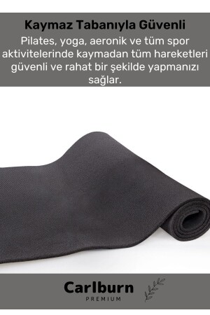 Konfor Modeli Çift Taraflı Kaymaz Silinebilir Antibakteriyel Pilates Meditasyon Minderi 6-5 mm Mat - 3