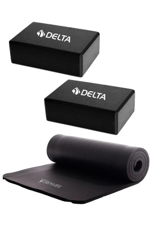 Konfor Zemin Taşıma Askılı 15 Mm Pilates Minderi Yoga Matı 2 Adet Yoga Blok Çiftli Yoga Bloğu RVL-BLOK-15MM-SYH - 1