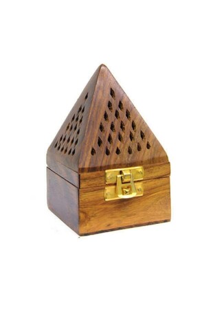 Konisches Räuchergefäß, Pyramidenform, Holz-Räuchergefäß, 3 Stück, konisches Räuchergefäß, Geschenk - 1