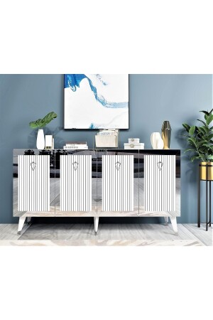 مـنـز ليزـر نمط عـارٍ من المواصلات البيضاء الفضية - DEMONTE DECOR