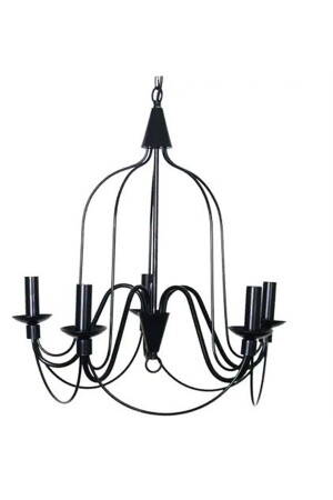 Kontes 5 Li Siyah Kollu Avize KONTES05-0100-K - Taşcan Aydınlatma