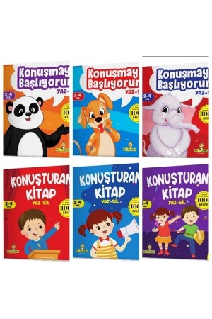 Konuşmaya Başlıyorum Ve Konuşturan Kitaplar Yaz-sil 6 Kitap 4 Kalem - 1