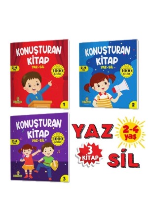 Konuşturan Kitap Serisi (türkçede En Çok Kullanılan 1000 Kelime) (2-4 Yaş) Yaz-sil Kitaplar - 2