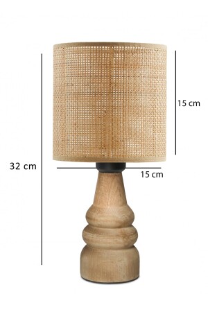 Kopfteil aus natürlichem Hazeran-Rattan, Lampenschirm aus Holz, Ayd-3674, AYD-3562 - 6