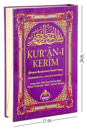 Koran und interlineare Wörter mit türkischer Lesart und Bedeutung, 5 Funktionen, Koran mit Bedeutung, mittelgroß 17 x 24 cm - 1