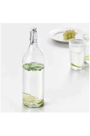 Korken Wasserflasche Karaffe Glas 1 Lt IKEA9999043 - 2