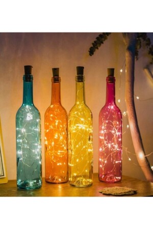 Korkverschluss Fairy Led 2 Meter Flasche Led Batterien im Lieferumfang enthalten - 5