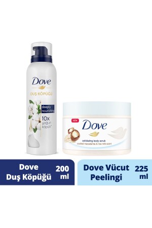 Körperpeeling Macadamianuss- und Reismilch 225 ml Duschschaum Depply Nourishing 200 ml - 2