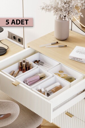 Kosmetik-, Make-up-, Schmuck- und Mehrzweck-Organizer-Set mit 5 Schubladen - 1