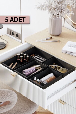 Kosmetik-, Make-up-, Schmuck- und Mehrzweck-Organizer-Set mit 5 Schubladen - 2