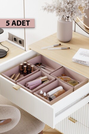 Kosmetik-, Make-up-, Schmuck- und Mehrzweck-Organizer-Set mit 5 Schubladen - 2