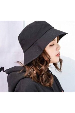 Kova Model Balıkçı Bucket Hat Siyah Şapka HMN-12 - 1