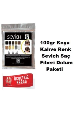 Koyu Kahve 100 gr Saç Fiberi Saç Tozu - 3