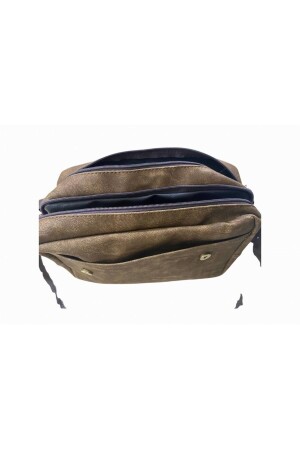 Koyu Kahverengi Postacı tipi kapaklı omuz çantası - 2