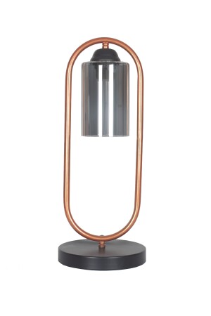 Koza Modern Design Kupferfarbener Lampenschirm aus Rauchglas – Tisch – Nachtlicht KZA90 - 1