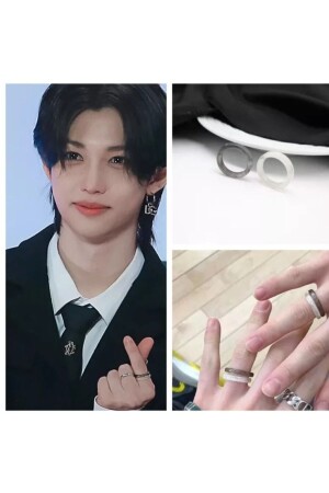 Kpop Straykıds Hyunlix Hyunjin-Felix Ring - 1