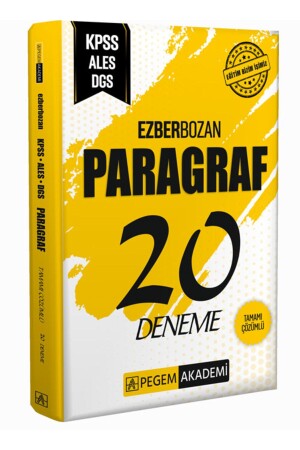 Kpss Ales Dgs Ezberbozan Paragraf 20 Deneme - 1