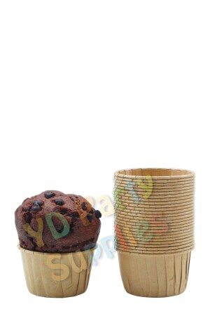 Kraft Muffin Kek Kalıbı 25 Adet 50x39 - 4