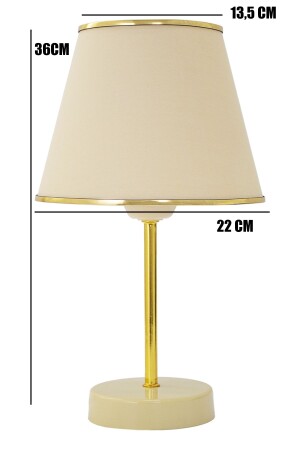 Krem Gold Safir Modern Abajur - 5