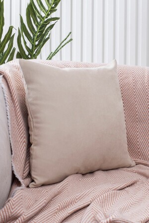 Krem Kırlent Kılıfı Dekoratif Düz Sade Panoroma-196 Punch Yapılabilir Panç - Özenev