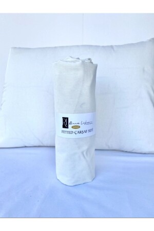 Krem Lastikli Çarşaf Seti Düz Renk Pamuklu-yastık Kılıflı Tek Kişilik-çift Kişilik-battal - Ricco Lifes