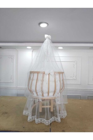 Krem Pufidik Sepet Beşik Uyku Seti (BEŞİK DAHİL DEĞİLDİR) Bbyustpkrem - babyen1