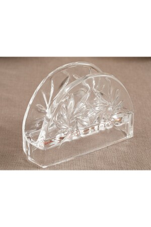 Kreuz-Serviettenhalter aus Glas, 13 x 9 cm, transparent, 10036765 - 4