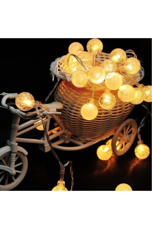 Kristal Top Led Işık 3 Metre 20 Ledli Pilli Şeffaf Kablolu Gün Işığı Dekoratif Aydınlatma - Lumenn