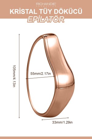 Kristall-Radiergummi-Epilationsgerät, Feder-Radiergummi, Haarentferner, physikalischer Kristall-Enthaarungs-Epilierer, Gold-Chrom, R-TÜYDEPİ00GOLD - 7