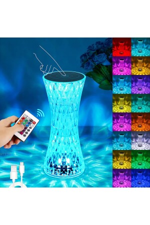 Kristall-Tischlampe, RGB-Farbwechsel, Nachtlicht, 16 Farben und 4 Modi, Touch-Steuerung yk34088 - 1