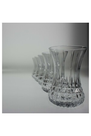 Kristallgeschliffenes Baccarat-Muster, schlankes Teeglas, 6 Stück, BAKRAKESM1 - 4