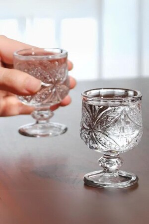 Kristallgeschliffenes Glas, 6 Stück, Kaffee-, Wasser-/Likörglas/Glasbecher - 8