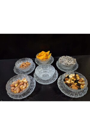 Kristallteller- und Schüsselset, 12-teiliges Set – Snackschale & Kuchen & Präsentation zh5489080 - 8