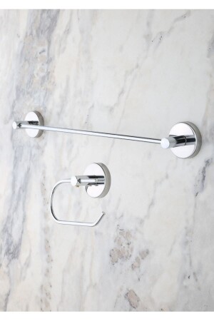 Offener Toilettenpapierhalter / langer Handtuchhalter aus Chrom, 2er-Set, 1928 - ERFAHOME