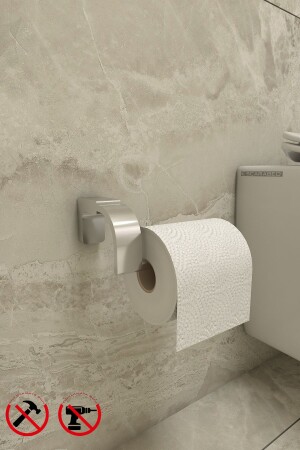 Krom F1 Model Paslanmaz Tuvalet Kağıdı Askısı Tuvalet Kağıtlığı 5 Yıl Garantili ALBF1002 - 1