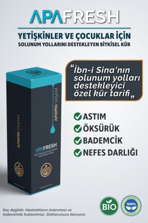 Kronik Öksürük- Alerjik Rinit- Astım- Koah- Boğaz Ağrısı Için Bio Şurup %100 Bitkisel Apafresh - 2