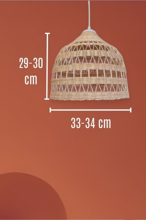 Kronleuchter aus Rattan (mit schwarzer Lampenfassung), Beleuchtung aus Bambusgeflecht (mit Lampenfassung), Kronleuchter aus Rattan - 6