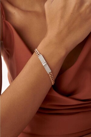 Kubanisches Baguette-Diamant-Tag-Armband - 1