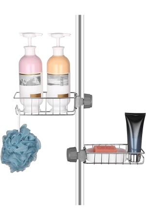 Küche Badezimmer Dusche Wasserhahn Top Rack Seife Schwamm Aufhänger Regal einstöckig - 6