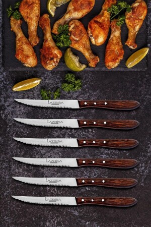 Küche Messer Set Steak Fleisch Messer Restaurant Fleisch Schneiden Hacken Obst Gemüse Messer Stilvolle Wenge Holz Griff kitchen295 - 1