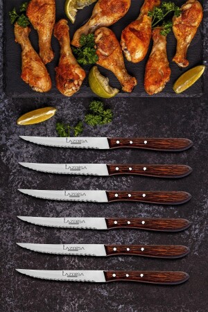 Küche Messer Set Steak Fleisch Messer Restaurant Fleisch Schneiden Hacken Obst Gemüse Messer Stilvolle Wenge Holz Griff kitchen295 - 3