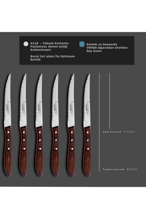 Küche Messer Set Steak Fleisch Messer Restaurant Fleisch Schneiden Hacken Obst Gemüse Messer Stilvolle Wenge Holz Griff kitchen295 - 6