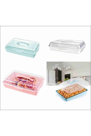 Kuchen Kuchen Gebäck Pyrex Transportbehälter und Lagerbehälter KNC-0073 - 3